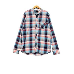 Nike SB Shirt XXL Plaid Skateboarding Button Up Long Sleeve Y2K Lightweight